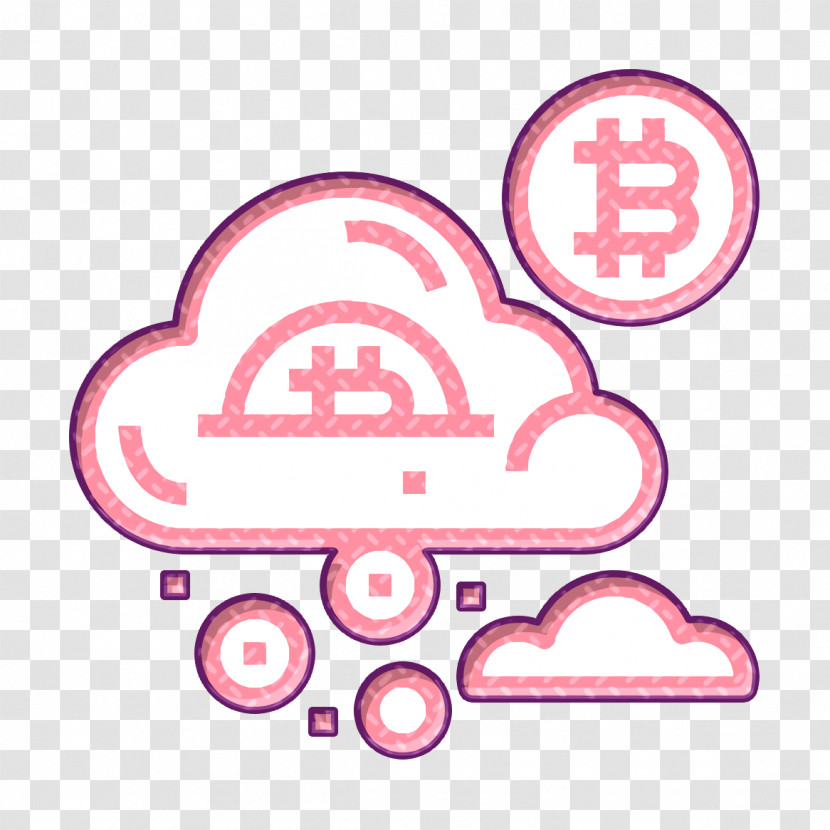 Bitcoin Icon Cloud Icon Blockchain Icon Transparent PNG