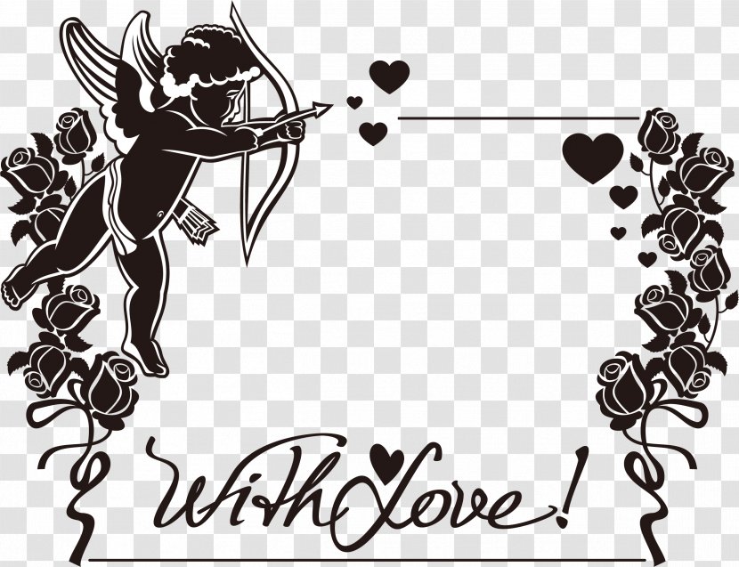 Cherub Cupid Heart Love - Border Transparent PNG