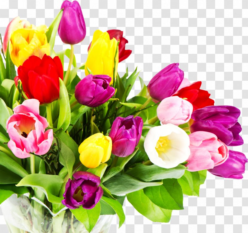 Flower Bouquet Desktop Wallpaper Tulip White - Floral Design - 8th March Transparent PNG