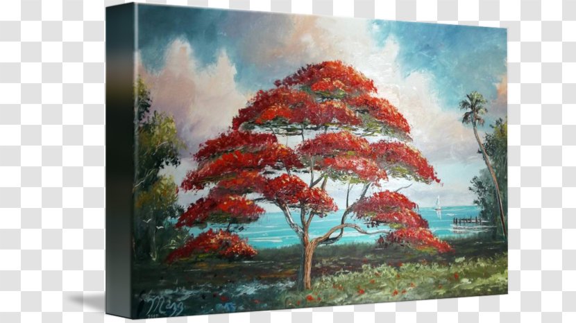 Painting Royal Poinciana Tree Art Current Gallery - Modern Transparent PNG