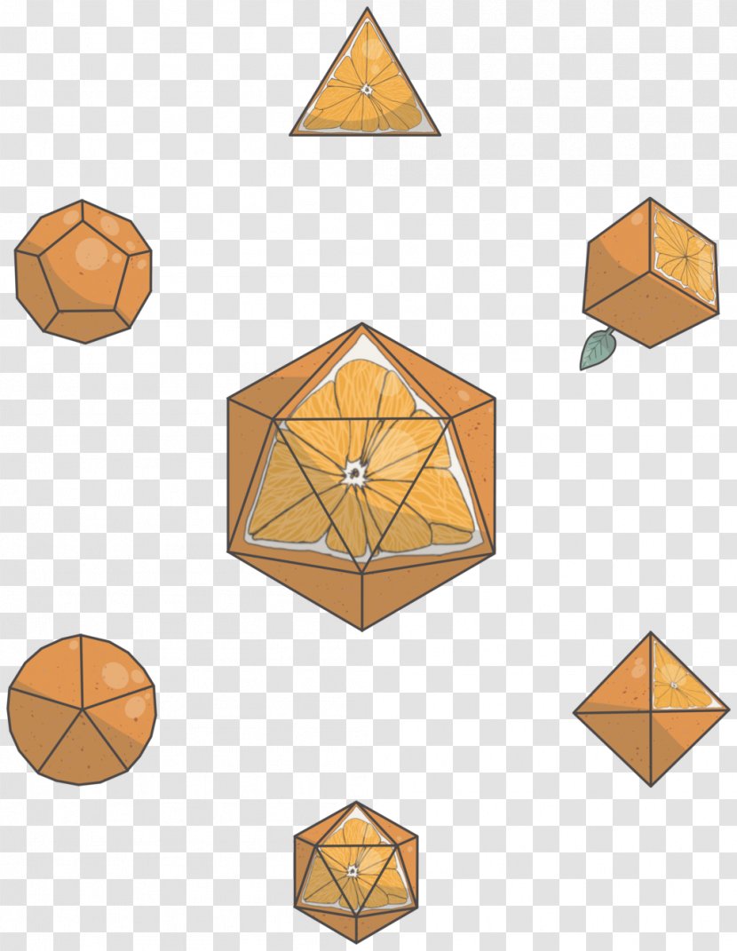 Set Orange Dice Grapefruit - D20 Transparent PNG