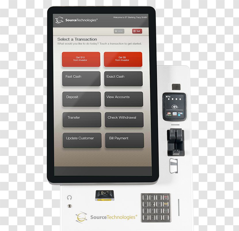 Self-service Interactive Kiosks Payment - Multimedia - Bank Transparent PNG