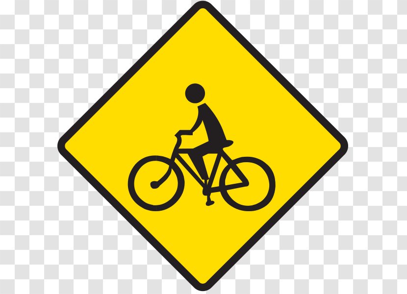 Bicycle Sticker Cycling Traffic Sign Bike Path - Cyclocross Transparent PNG