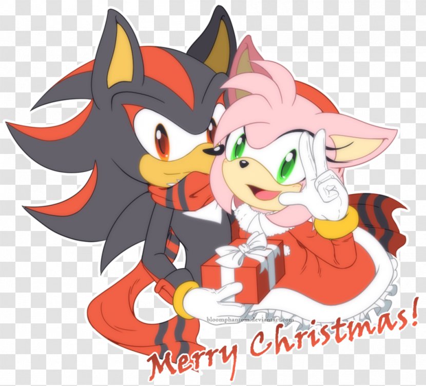 Christmas Amy Rose Sonic The Hedgehog - Cartoon Transparent PNG