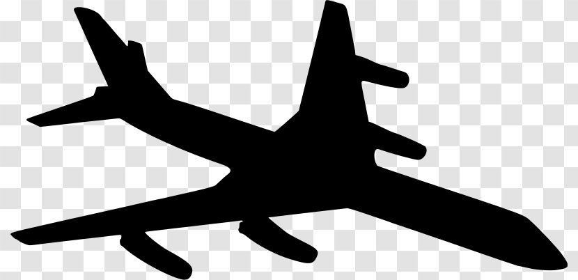 Airplane Aircraft Silhouette Air Transportation - Wing Transparent PNG