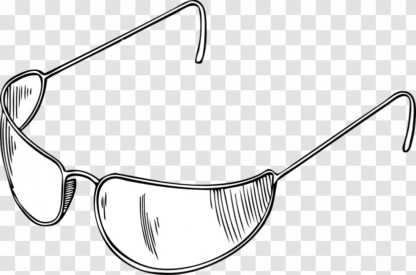 Sunglasses Eyewear Clip Art - Black And White - Sunglass Transparent PNG