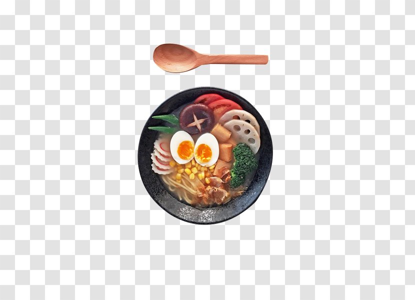 Instant Noodle Chicken Soup Shrimp Roe Noodles - Cuisine - Egg Mushrooms Transparent PNG