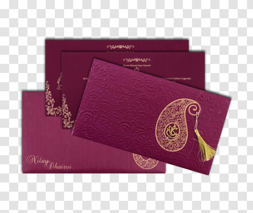 Paper Rectangle Wallet Place Mats Brand - Placemat - Hindu Wedding Cards Transparent PNG