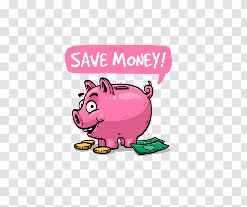Money Saving Piggy Bank Clip Art - Pig - Cartoon Banks Transparent PNG