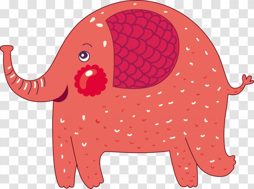 Poster Elephant - Snout - Cute Pink Vector Transparent PNG