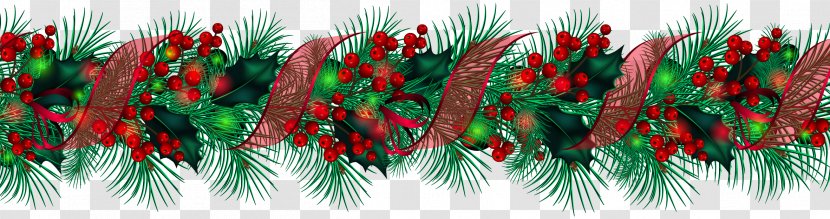 Christmas Decoration Garland Clip Art - Tree - Transparent Large Clipart Transparent PNG