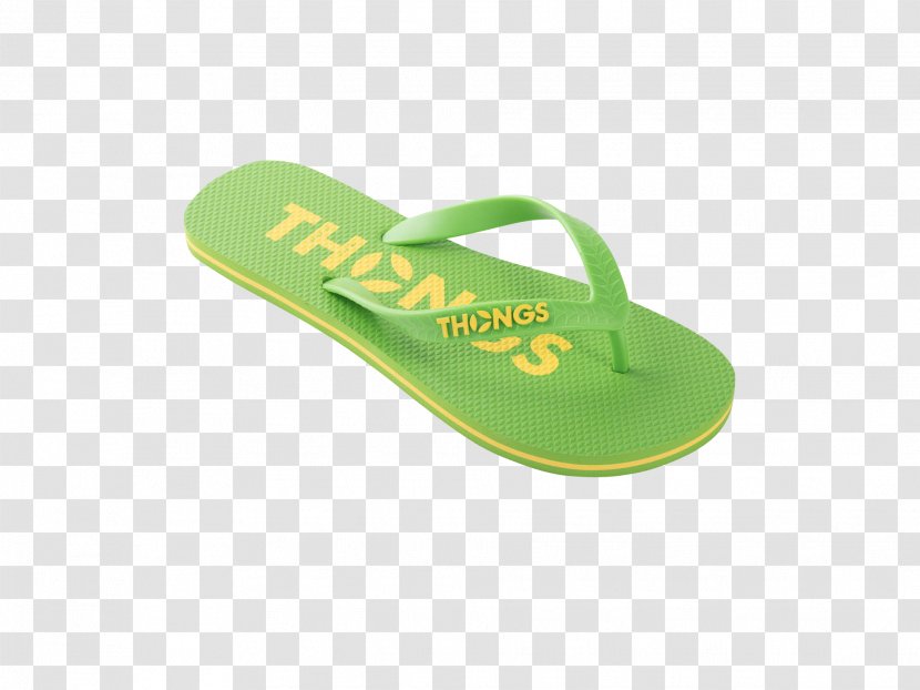 Flip-flops Green Shoe - Walking - Yellow Transparent PNG
