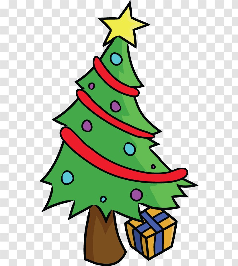 Santa Claus Christmas Tree Cartoon Clip Art - Conifer - Trees Transparent PNG