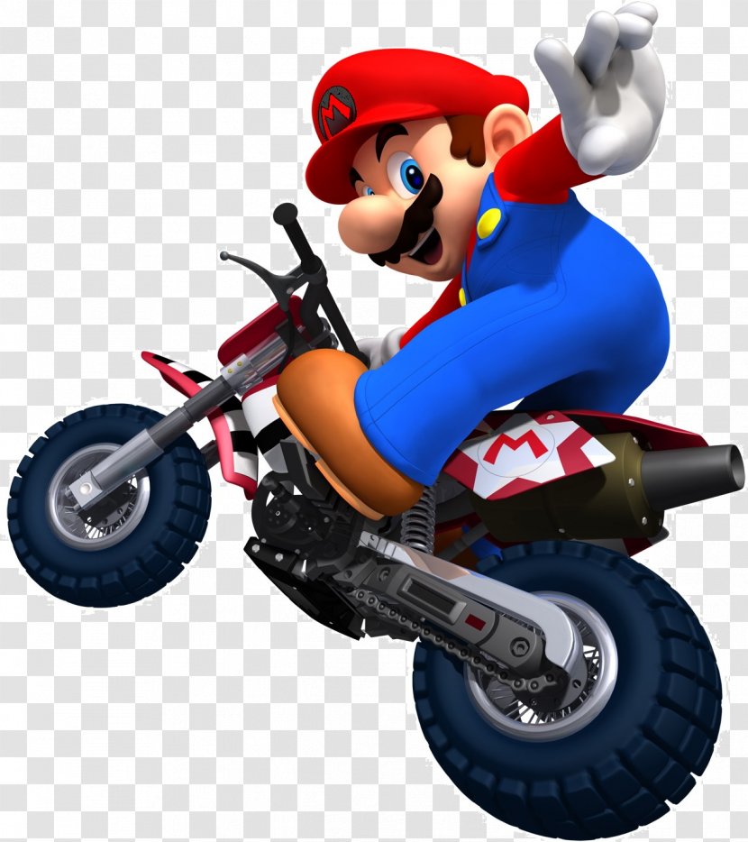 Mario Kart Wii Super Bros. - Luigi - Bike Transparent PNG