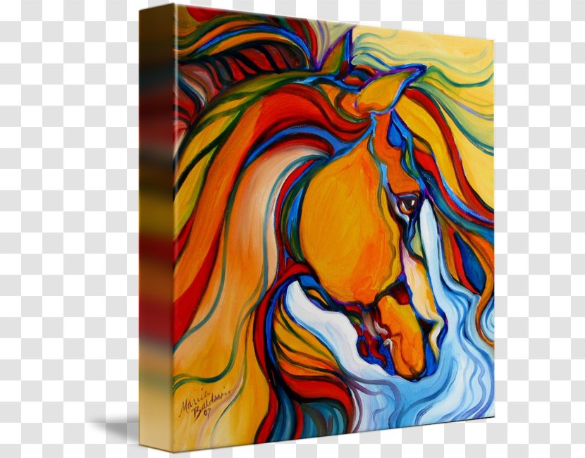 Horse Abstract Art Painting Pony - Horses Transparent PNG