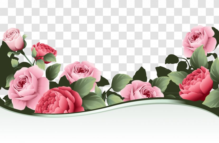 Flower Garden Roses Clip Art - Wedding Invitation - Rose Decoration Transparent PNG