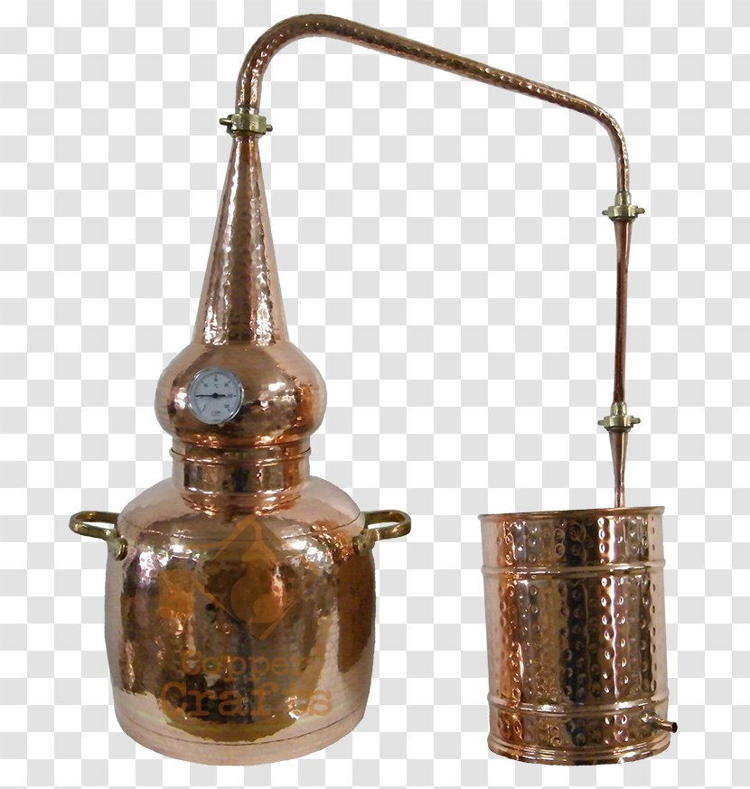 Copper Alembic Whiskey Herbal Distillate - Mechanical Joint - Alambique Transparent PNG
