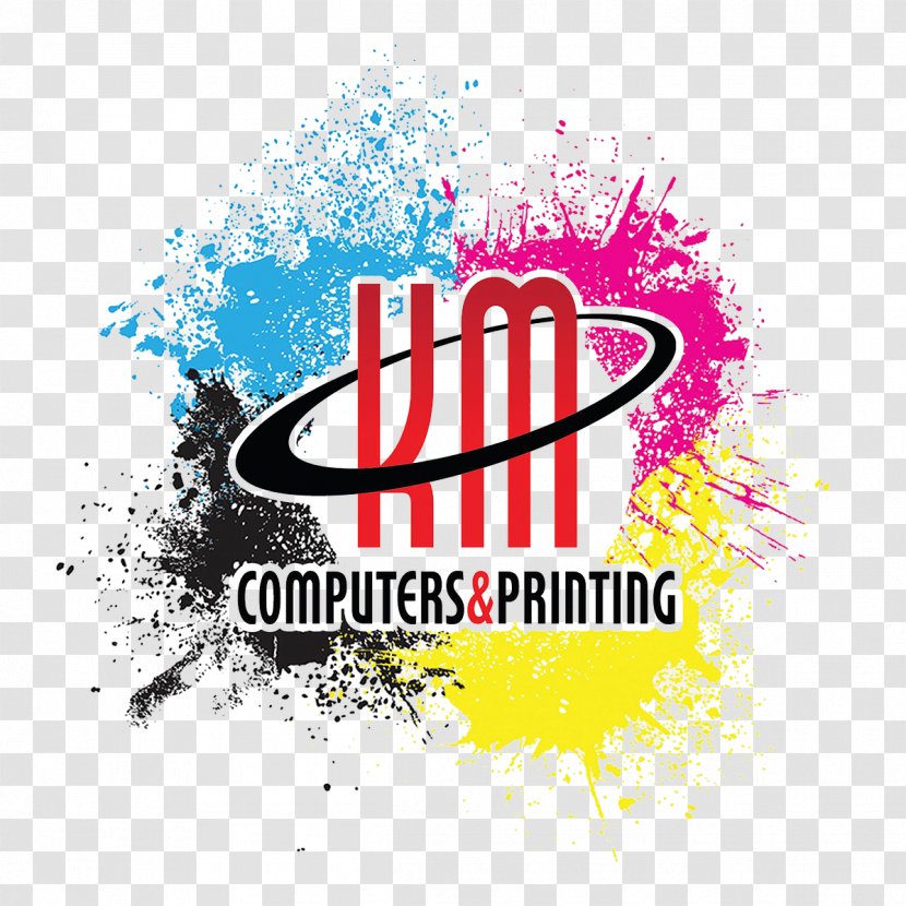 KM Computers & Printing LLC Logo Vector Graphics CMYK Color Model - Paint - Quincenera Transparent PNG