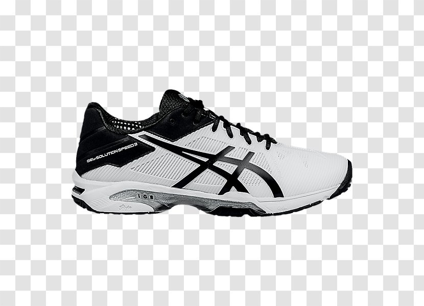 Asics GEL SOLUTION Speed 3 Clay Shoes Sports Gel Resolution 7 Men's Tennis Shoe - Synthetic Rubber - Black For Women Transparent PNG