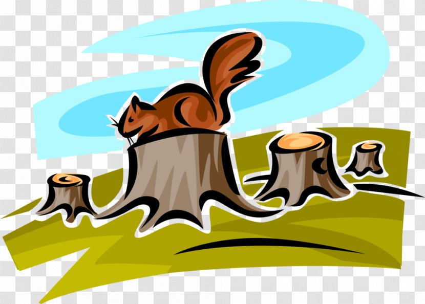 Tree Stump - Line Art Transparent PNG