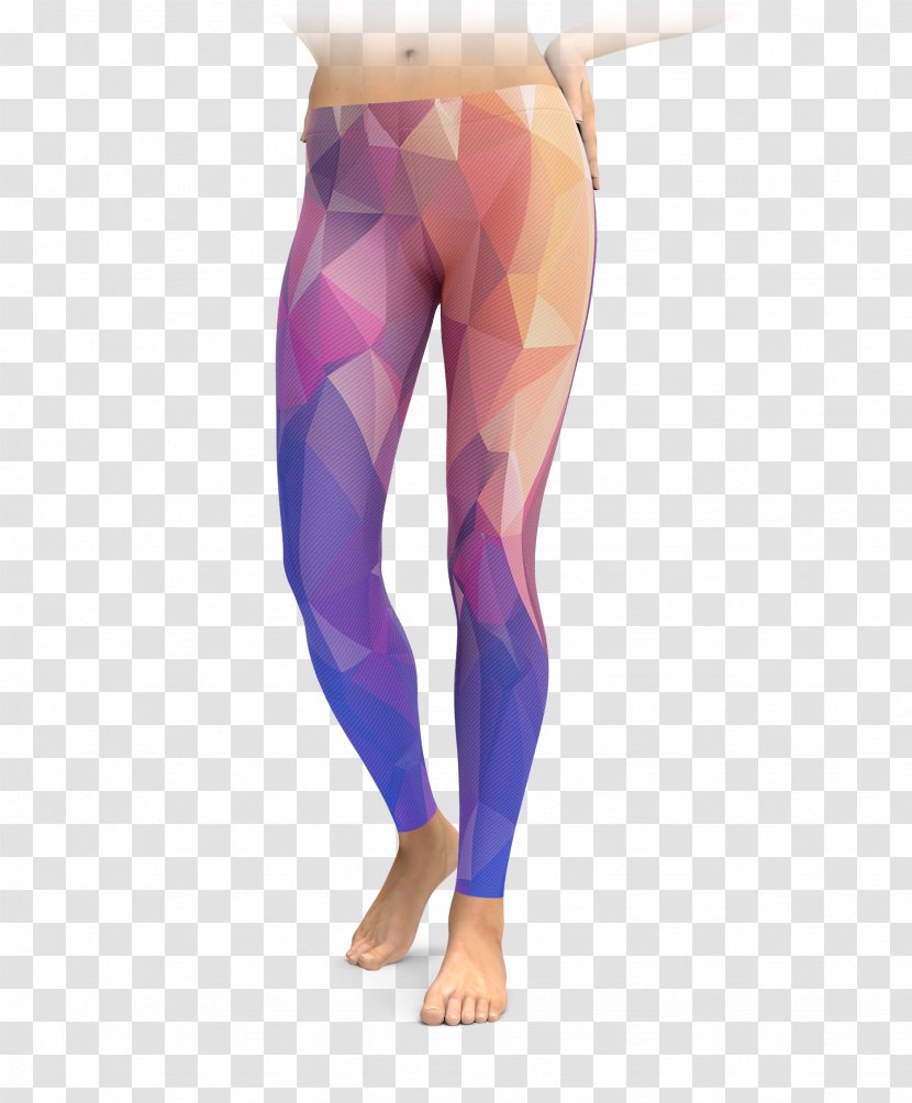 Leggings Waist Pants Tights - Watercolor - Polygon Abstract Transparent PNG