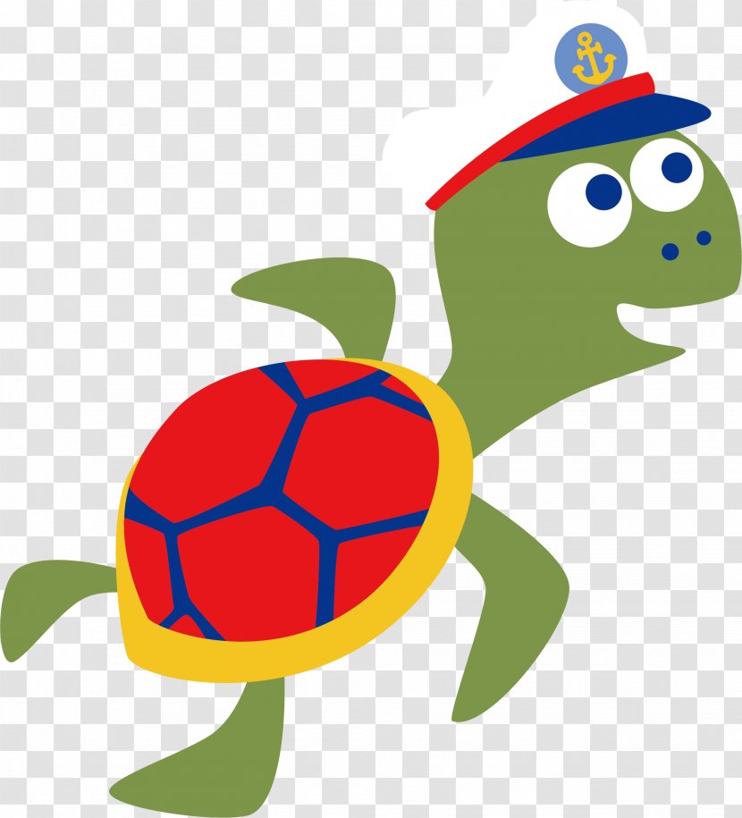 Cartoon Illustration - Animation - Green Turtle Vector Transparent PNG