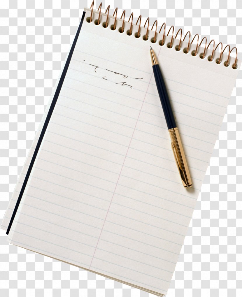 Ruled Paper Notebook - Pen - Hand Writing Transparent PNG