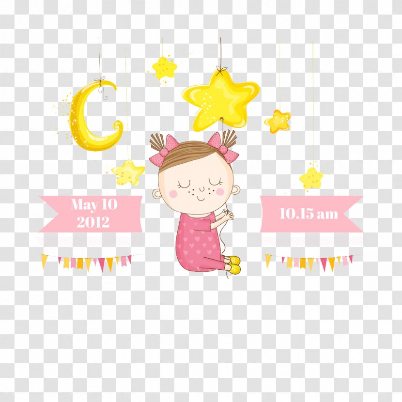 Euclidean Vector Photography Royalty-free - Material - Female Baby Pull Buckle Creative Star HD Free Transparent PNG