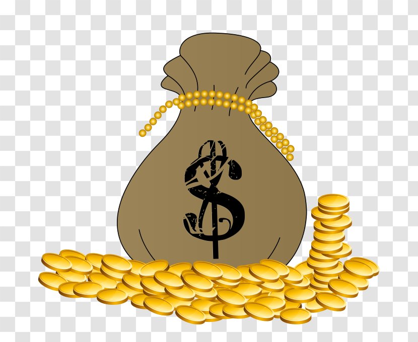 Gold Money Bag Coin Clip Art Transparent PNG
