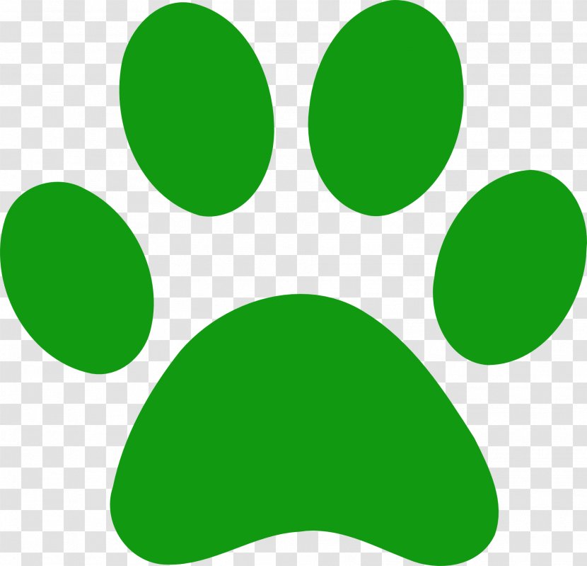 Dog Paw Printing Bear Clip Art - Heart - Green Footprints Transparent PNG