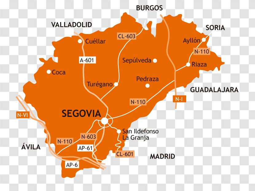Coca, Segovia Sierra De Guadarrama Province Of Valladolid Map - City Transparent PNG