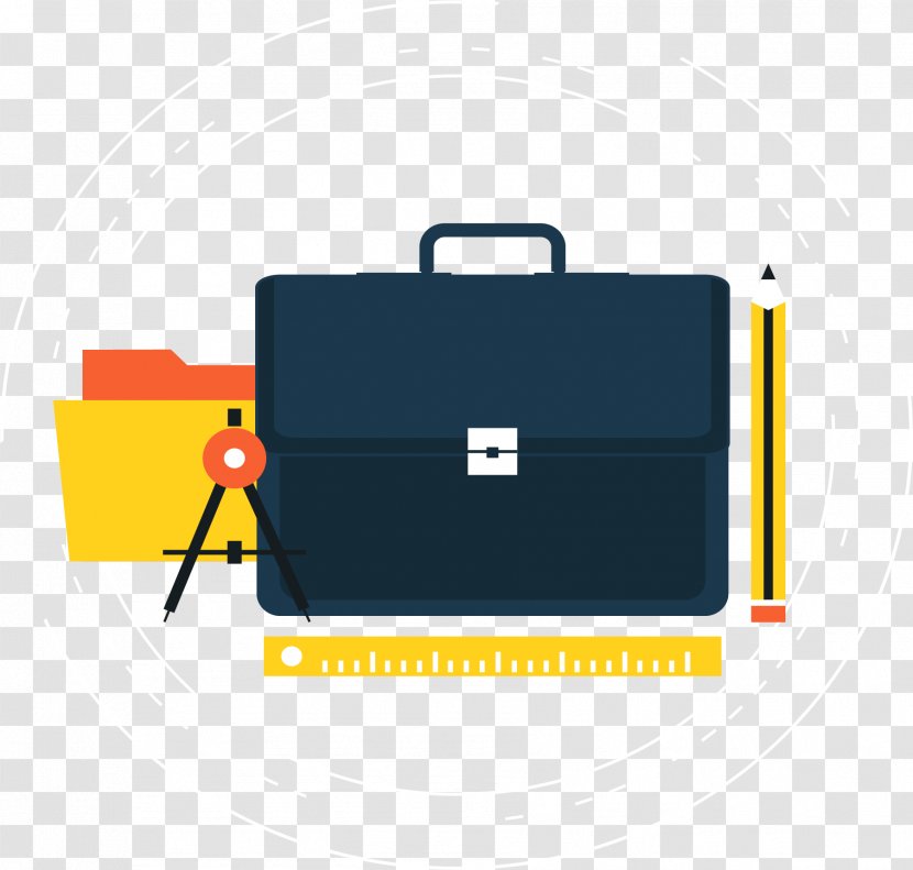 Graphic Design Illustration - Illustrator - Dark Blue Business Briefcase Transparent PNG