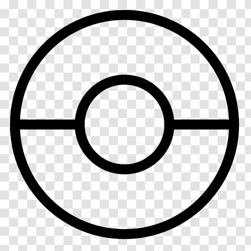 Pokeball - Area - Black And White Transparent PNG