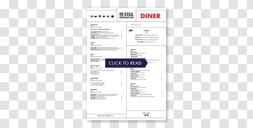 Document Line Brand - Restaurant Menu Transparent PNG