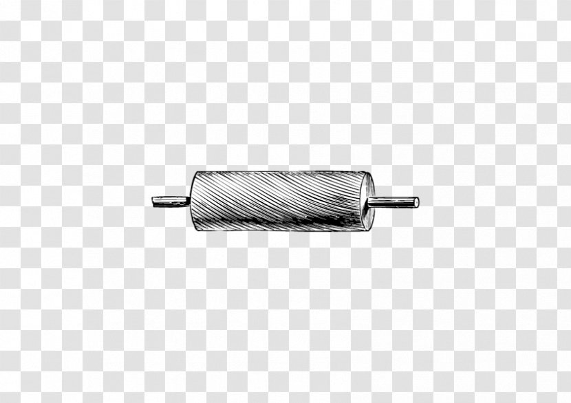 White Black Angle - Rolling Pin Transparent PNG