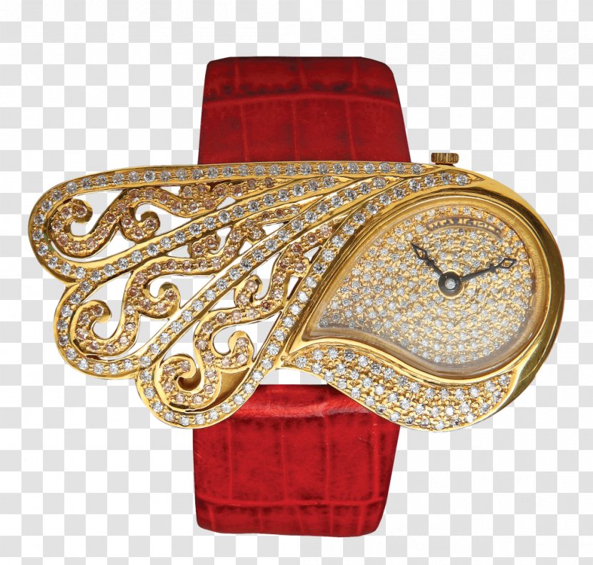 House Of Marigold Watch Strap Clock Bling-bling - Metal Transparent PNG