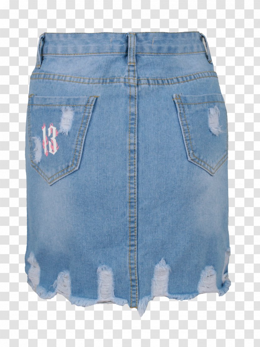 Jeans Skirt Denim Shorts Sky Blue - Watercolor Transparent PNG