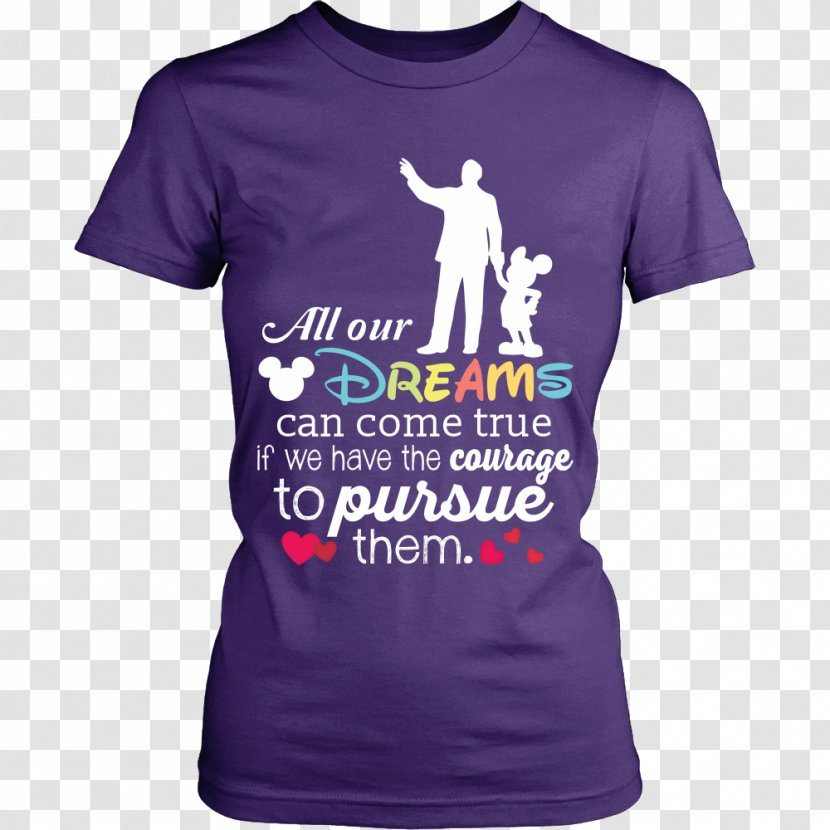 T-shirt Rhinoceros Sleeve All Our Dreams Can Come True, If We Have The Courage To Pursue Them. - Shirt - Purple Dream Transparent PNG