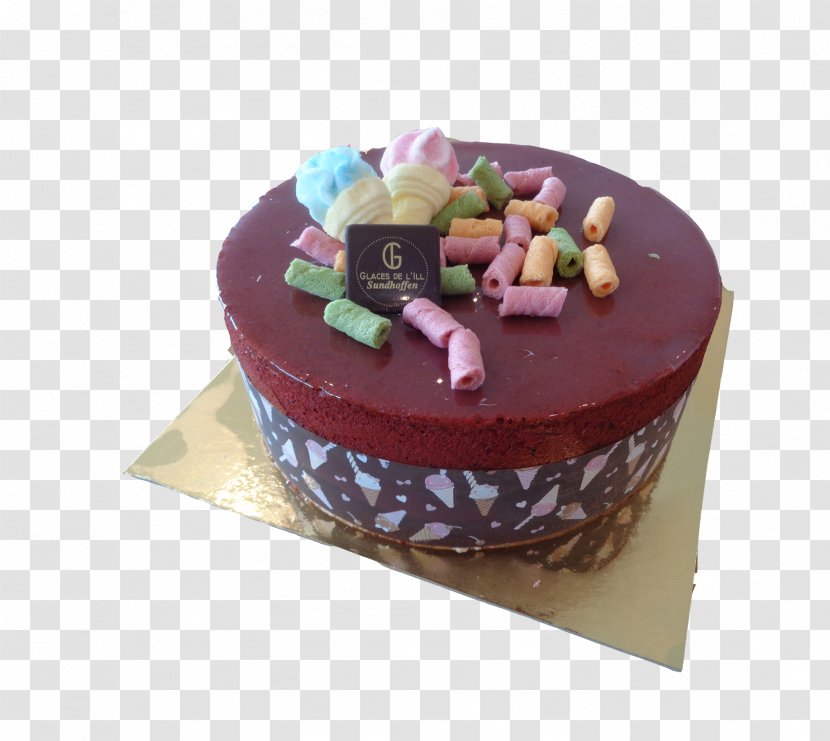 Chocolate Cake Sachertorte Ganache Fudge - Petit Four Transparent PNG