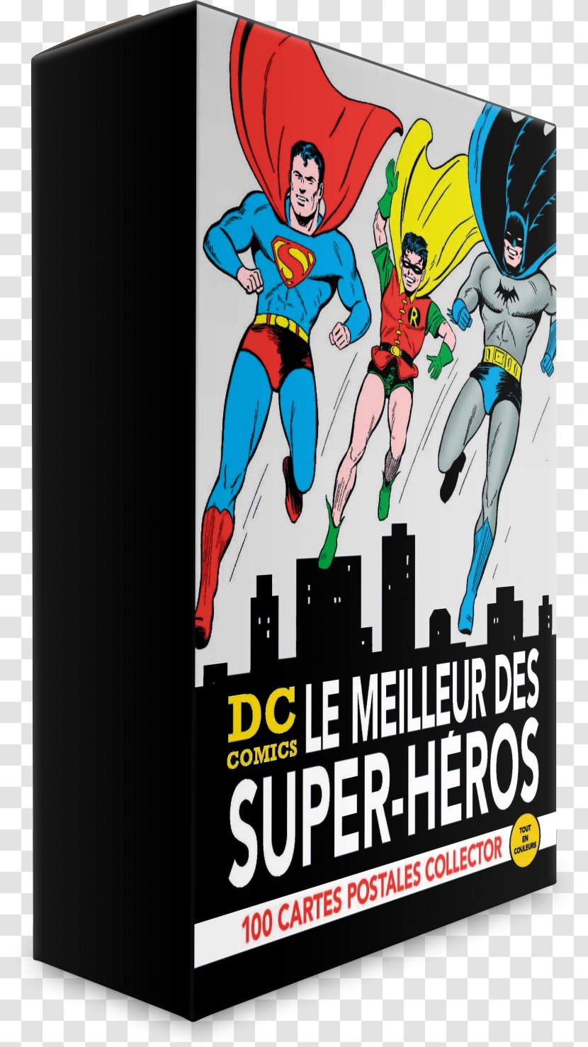 Superhero Poster DC Comics Post Cards - Book Cover Mockup Transparent PNG