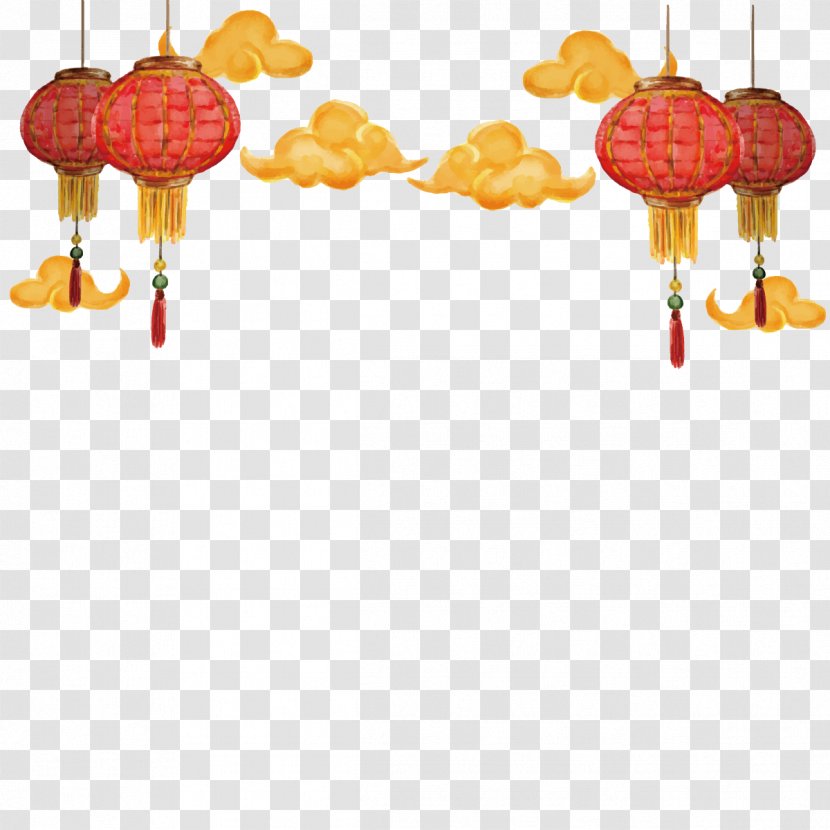 Chinese New Year Paper Lantern Christmas - Vector Clouds Transparent PNG