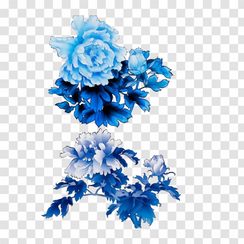Blue Cobalt Flower Plant Cut Flowers - Delphinium Hydrangea Transparent PNG