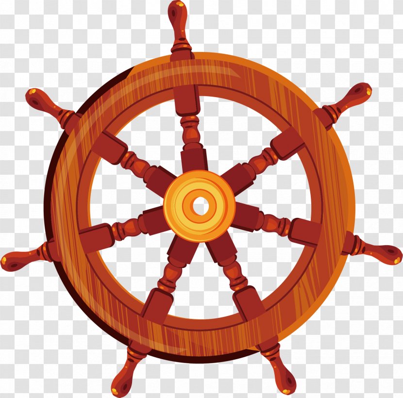 Ships Wheel Car Boat Anchor - Ship - Sailor Compass Vector Transparent PNG