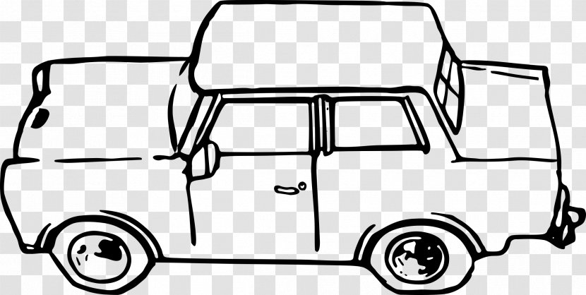 Car Trabant Coloring Book Clip Art - White - Auto Rickshaw Transparent PNG