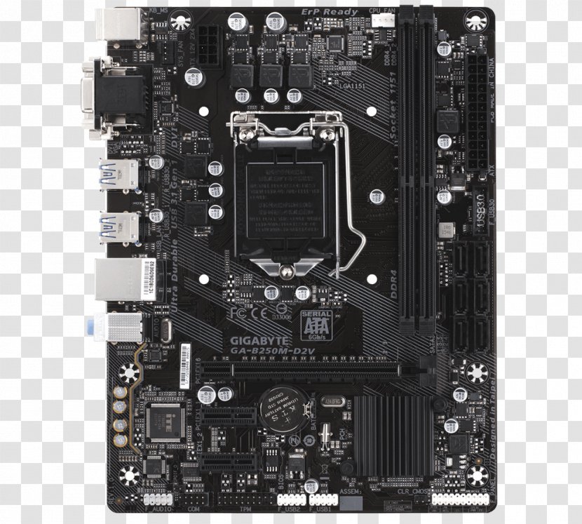 Intel Motherboard Gigabyte Technology DDR4 SDRAM LGA 1151 - Io Card Transparent PNG