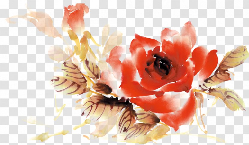 Watercolor Painting Watercolour Flowers - Rose - Flower Transparent PNG