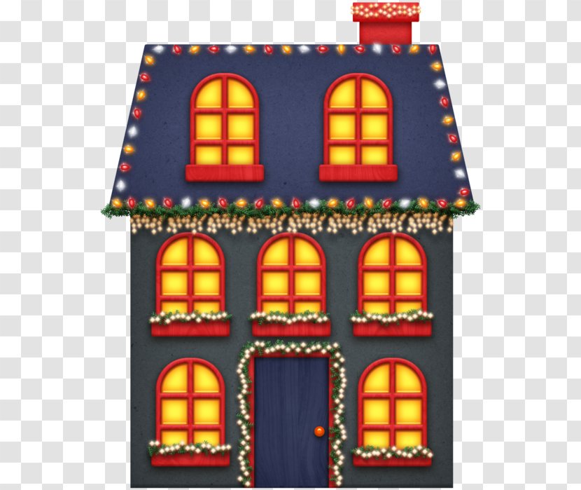 Christmas Lights House Decoration Clip Art - Lighting Transparent PNG