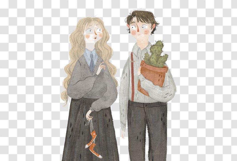 Harry Potter Luna Lovegood Drawing Art Illustration - Silhouette - Literary Men And Women Transparent PNG
