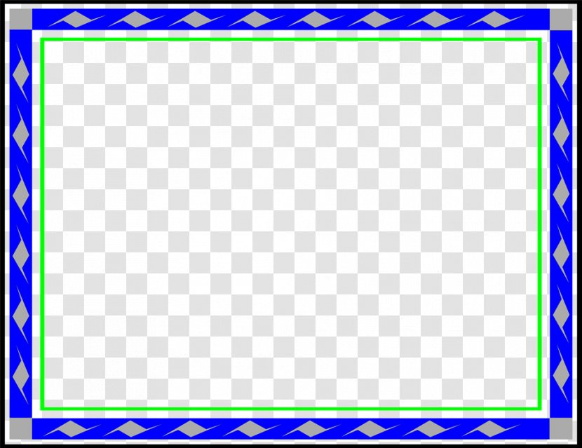 Picture Frame Blue Clip Art - Games - Border Transparent Background Transparent PNG