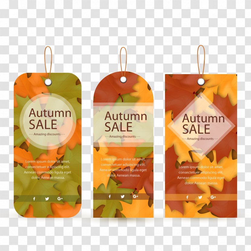 Autumn Leaf Euclidean Vector - Deciduous - Decoration Tag Transparent PNG